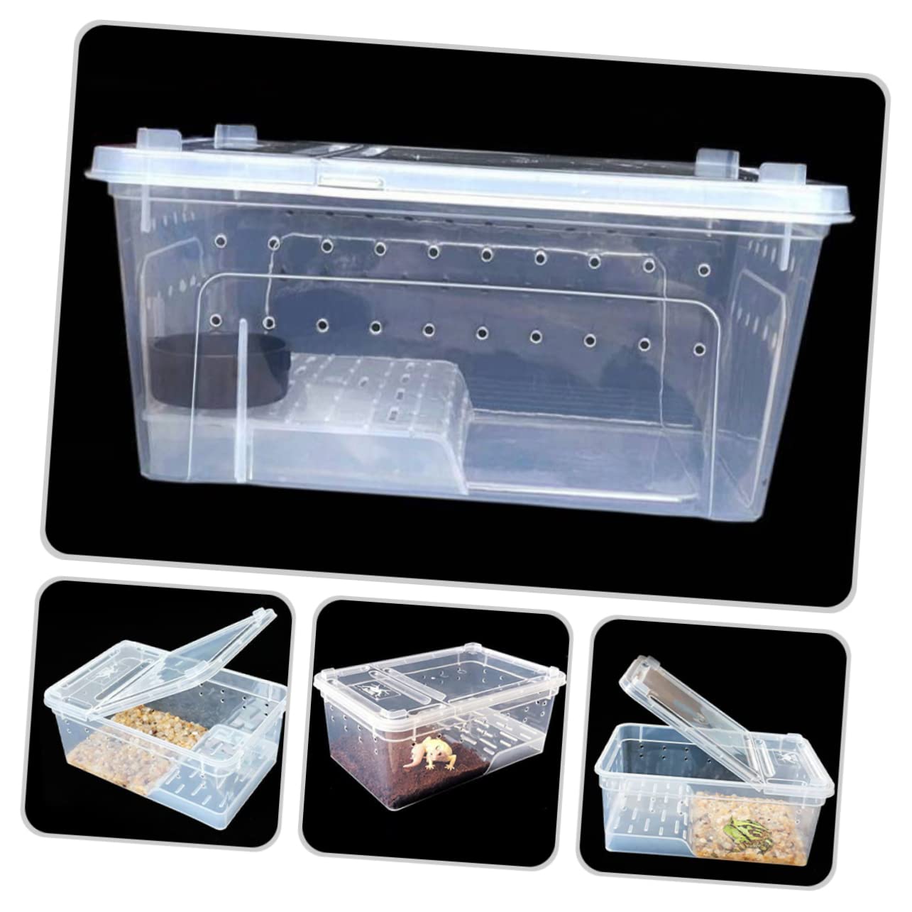 Didiseaon Turtle Tank Aquarium con Piattaforma e Rampa in Plastico | Area Riposo e Alimentazione, Osservazione Quotidiana, per Tartaruga e Testuggine