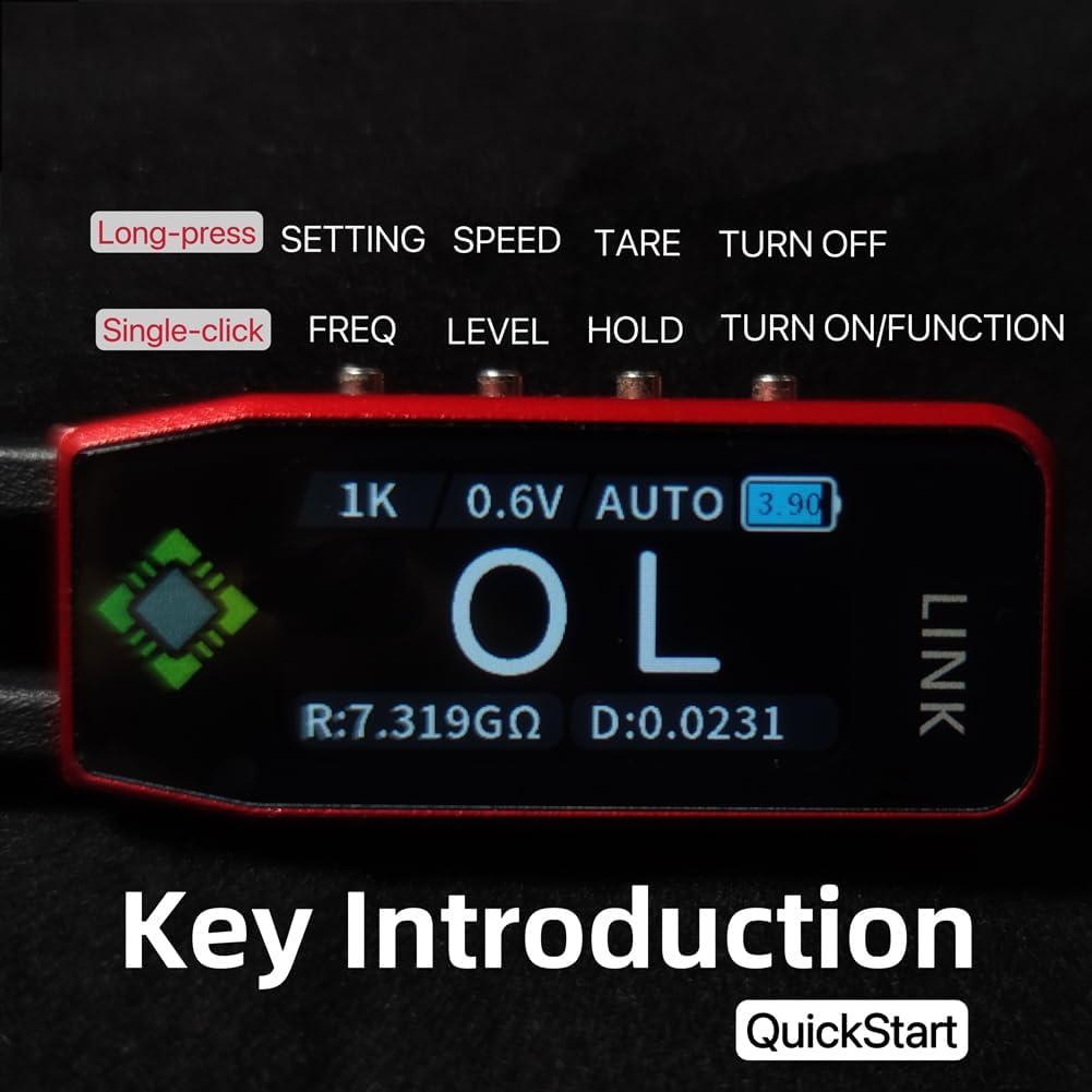 Ofegtom （オウバンゲ） LCRメーター ピンセット デジタルディスプレイ LCR-1S 100kHz LCRテスター 抵抗