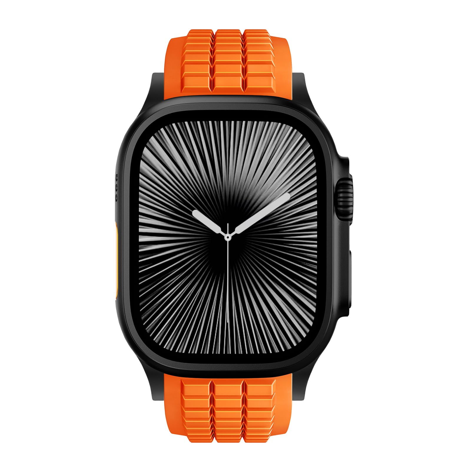 SEURE FKM pasek do zegarka Apple Watch Ultra 2/1, 49 mm, seria 10, 46 mm, seria 9/8/7, 45 mm, seria SE2/6/SE/5/4, 44 mm, seria 3/2/1, 42 mm, biznesowy, sportowy, fluorowany, zapasowy pasek dla