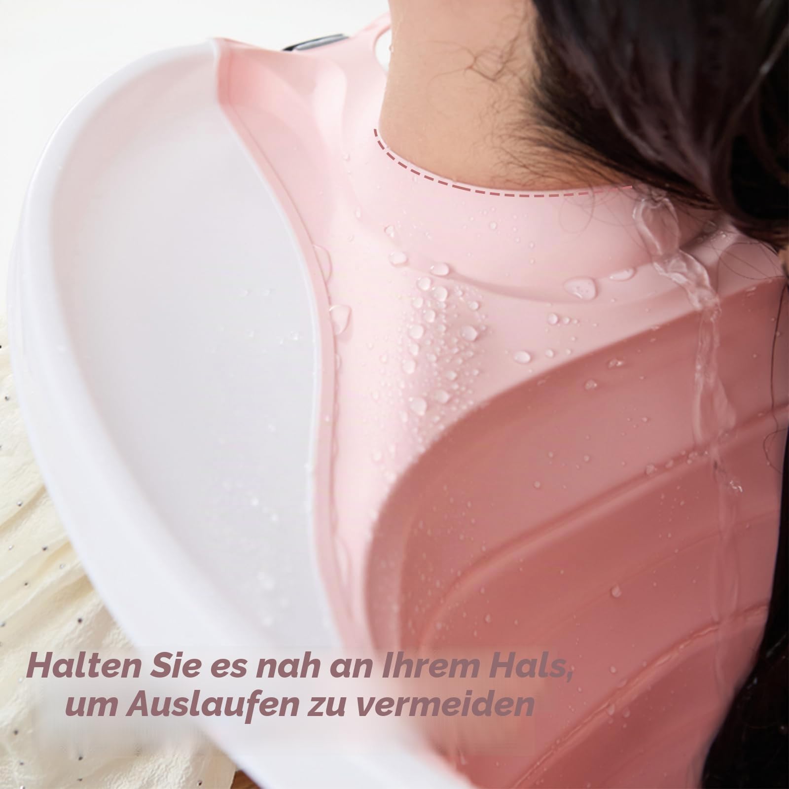Klappbares Haarwaschbecken, tragbares Shampoo-Waschbecken, mobile Haarwasch-Schüssel mit Ablaufschlauch für Behinderte, Schwangere, ältere Menschen, Haarwäsche im Bett