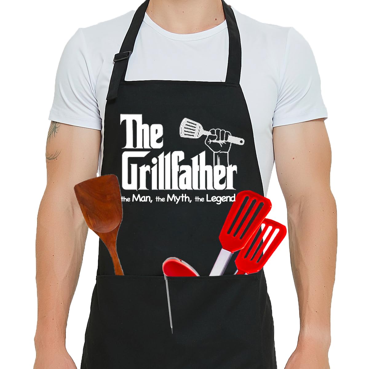 Delantal para hombre, delantal para barbacoa, el mejor regalo divertido para padre