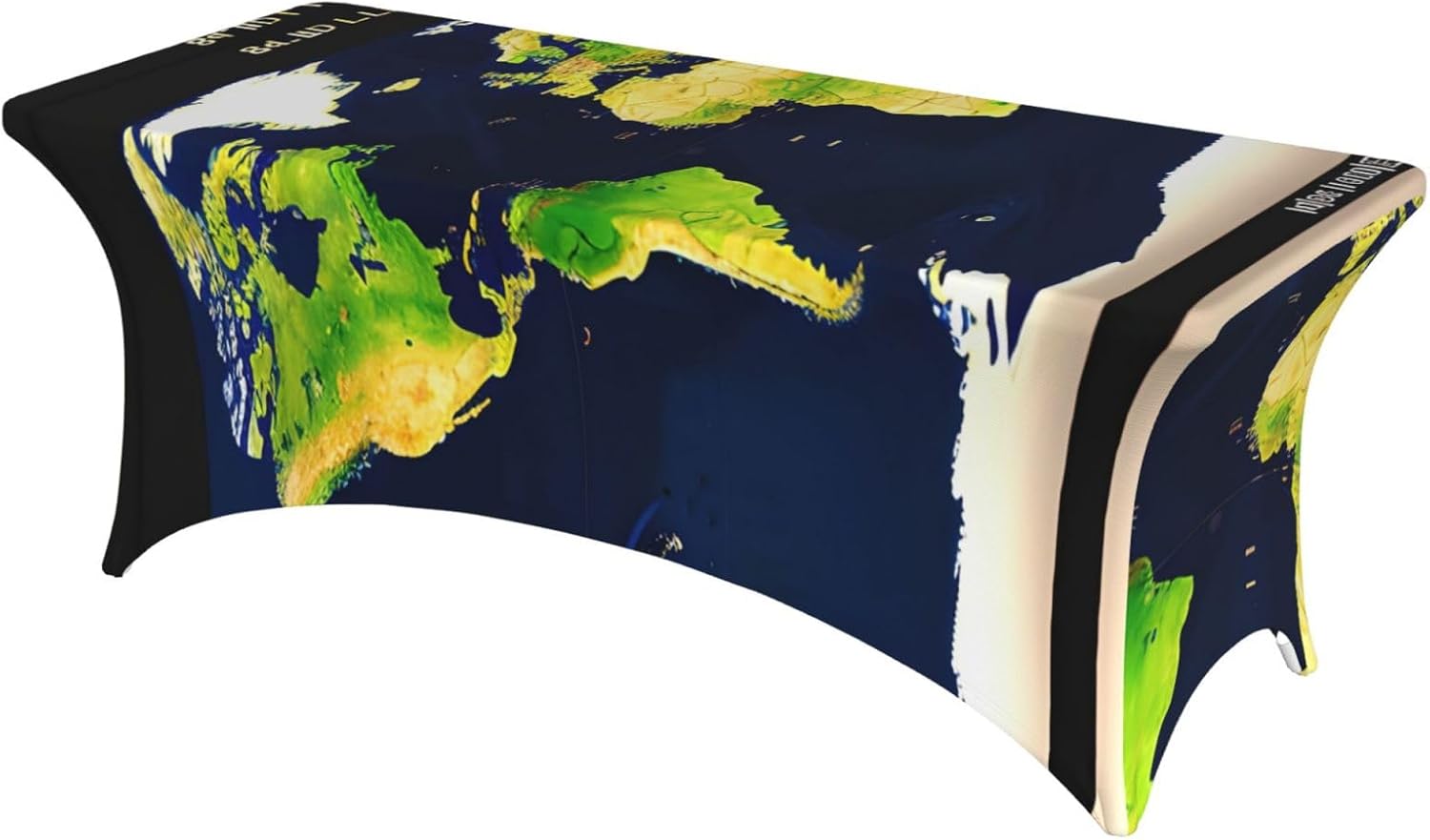 World Map Print Table Cover Rectangular Tablecloth for 6-Foot Tables for Wedding Banquets Outdoor