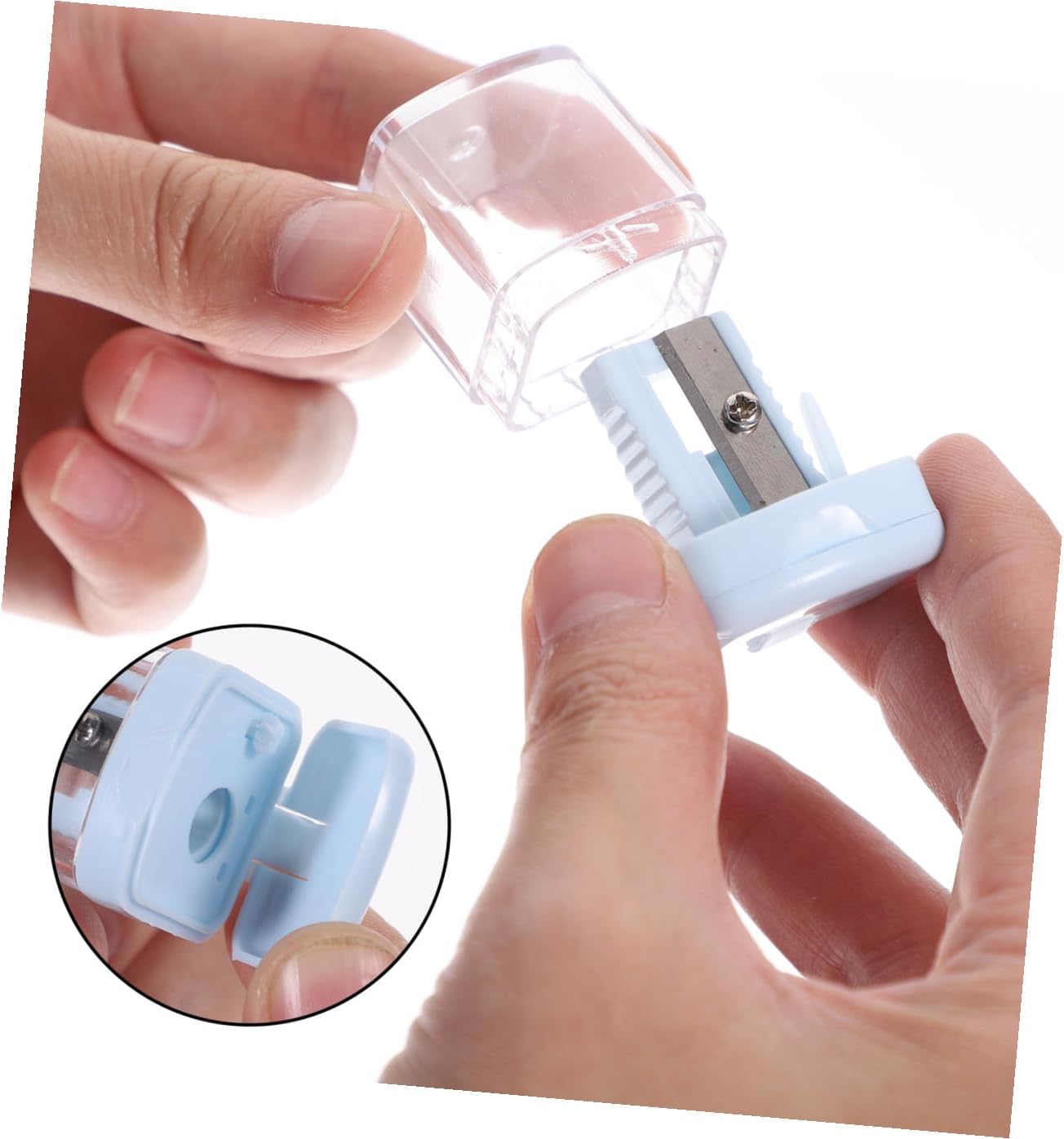 Vaguelly 4pcs Eyebrow Makeup Pencil Sharpener Handheld Brow Pencil Sharpener Cover
