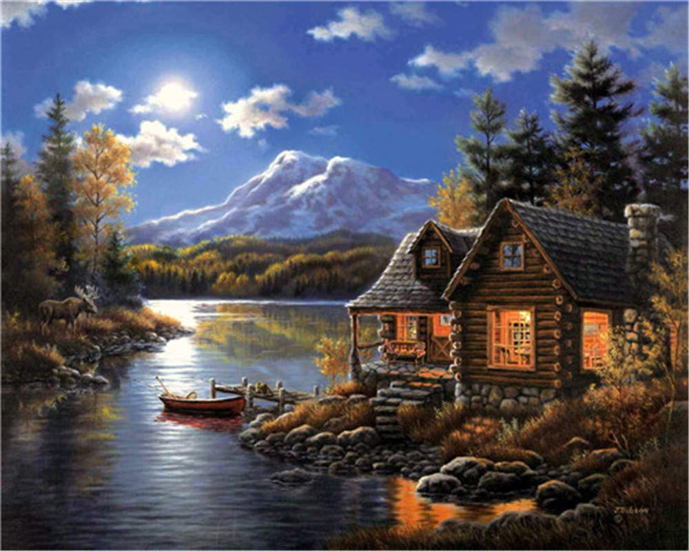 Malen Nach Zahlen Kit Für Erwachsene & Kinder – Leinwand 50x40 Cm, Mit Acrylfarben & Pinseln
