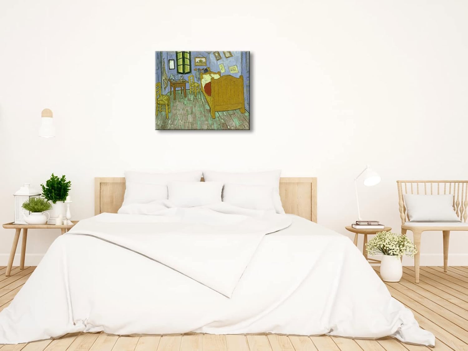 Wieco Art the Bedroom at Arles of Van Gogh Classic Canvas Prints Wall Art Famous Oil Paintings Reproduction for Bathroom Home Office Decorations Abstract Pictures Artwork for Wall Decor
