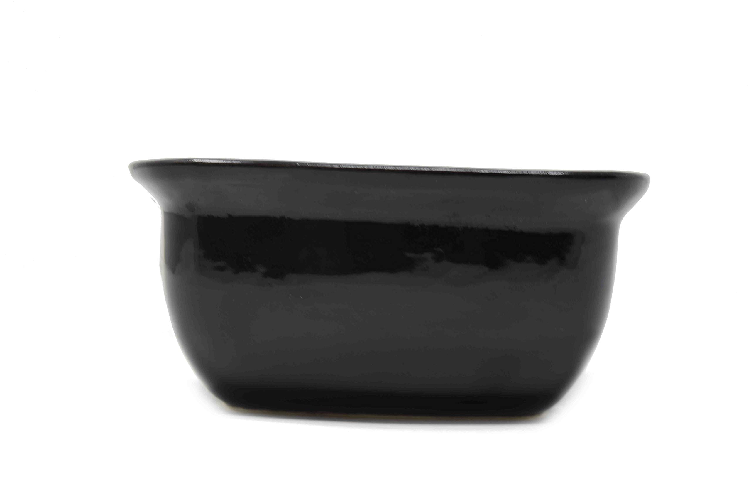 The Himalayan Goods Company Ceramic Square Bowl or Tray (5.5X 2.5 inches 500ml, Black) 1