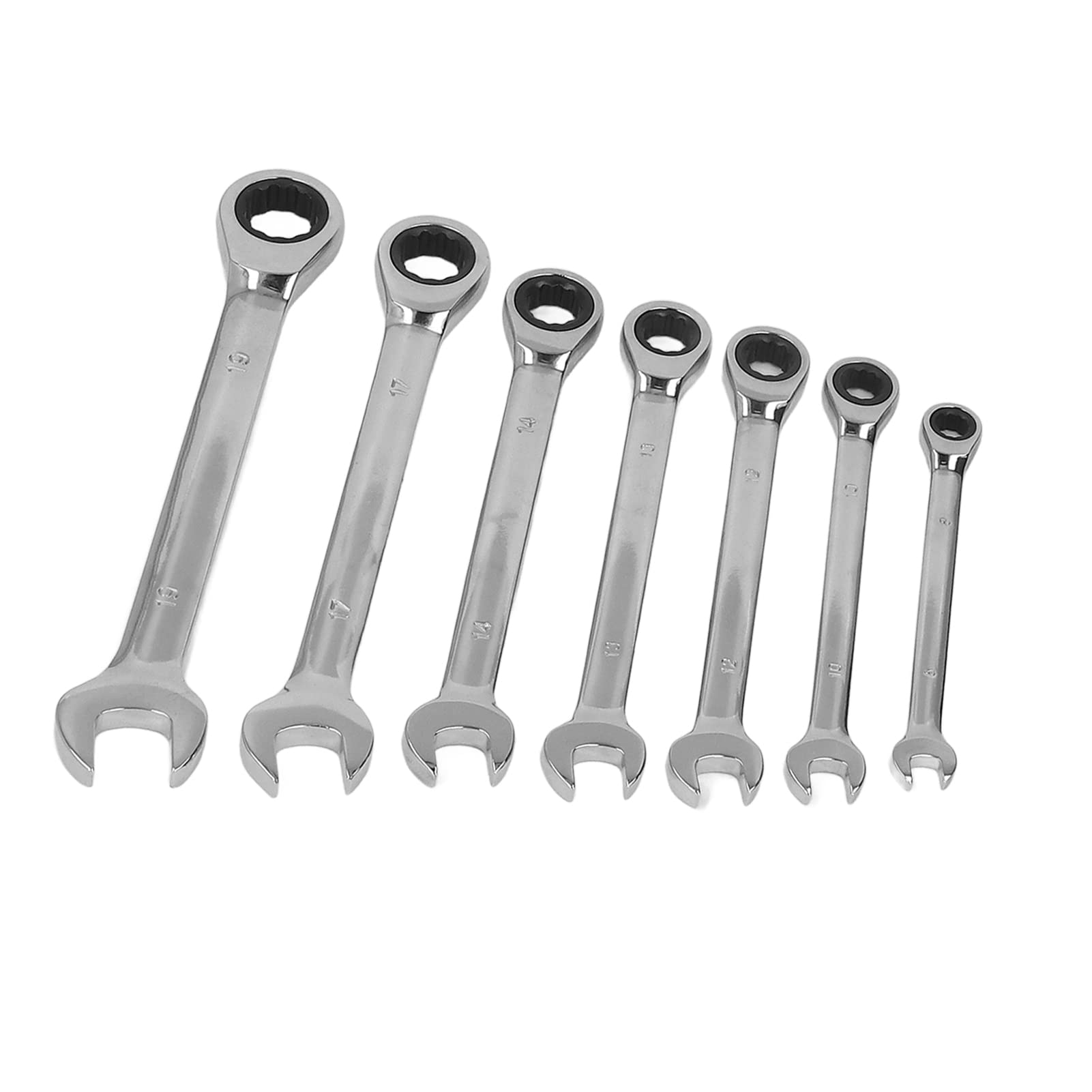 Set di chiavi a cricchetto fisse, utensili manuali elettrici combinati in acciaio placcato per la manutenzione di macchinari per la riparazione di veicoli e per uso domestico