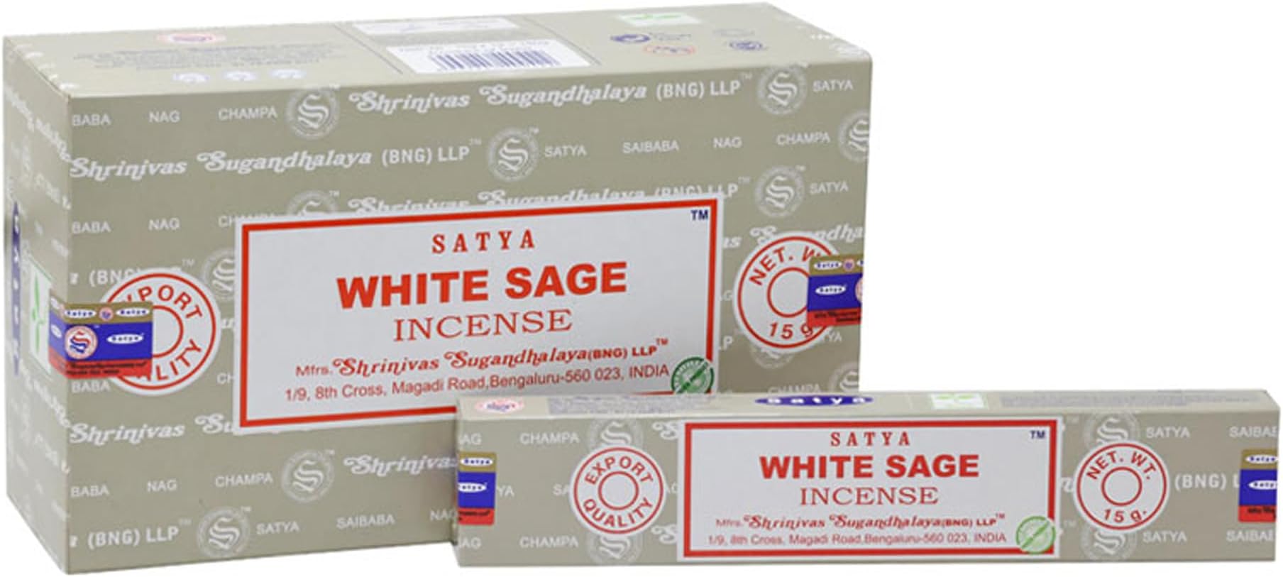 Encens Nag Champa Satya - Sauge Blanche - 15 grs