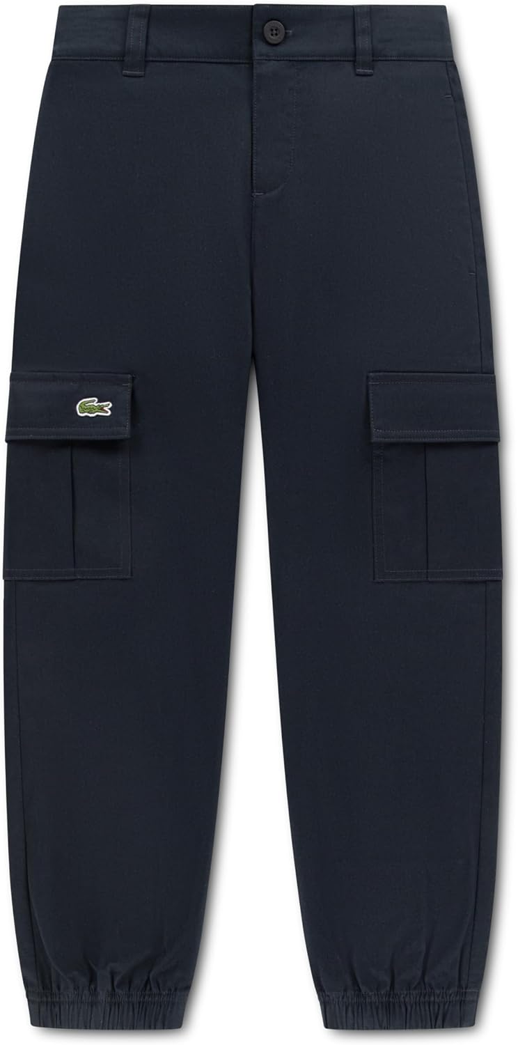 Lacoste Boys' Pull on Twill Cargo Jogger Pants