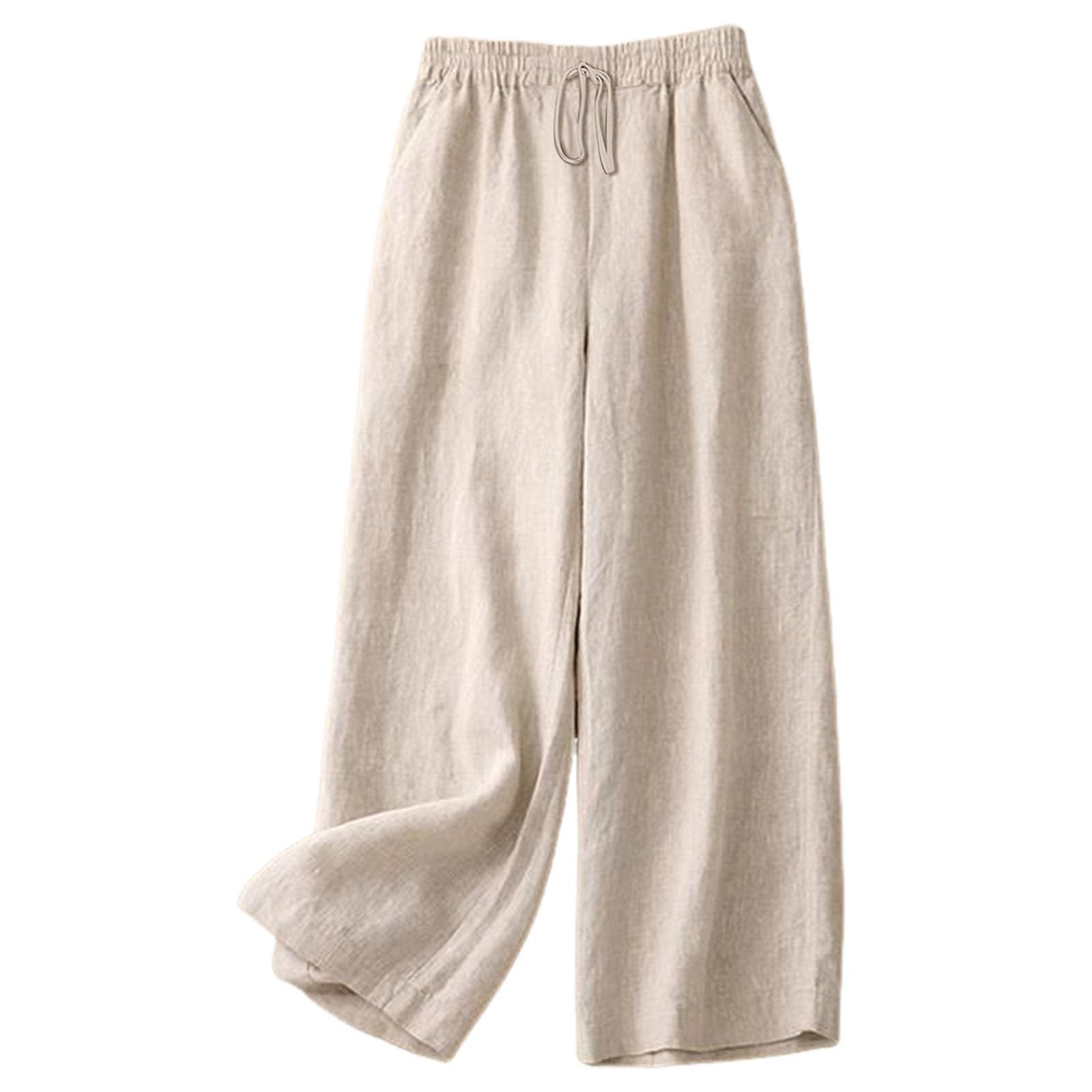 Conjunto Mujer Dos Piezas Elegante Verano Casual Lino Y Algodón Conjunto Deportivo Camiseta Y Pantalones Chandal Completo Talla Grande Loungewear Manga 3/4 Holgado Diarios Casa Playa Vacaciones
