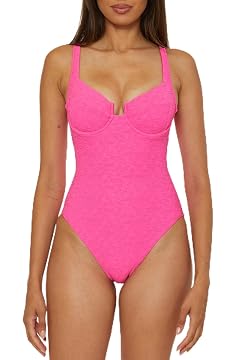 Trina Turk Womens Indio Underwire One Piece Swimsuit Adjustable Bathing Suits for Women
