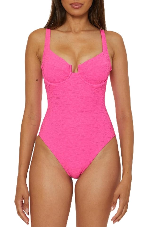 Trina Turk Womens Indio Underwire One Piece Swimsuit Adjustable Bathing Suits for Women