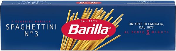 Barilla Pasta Spaghettini N.3 di Semola di Grano Duro, I Classici, Tempo di Cottura 5 Minuti, Confezione da 500g - 4