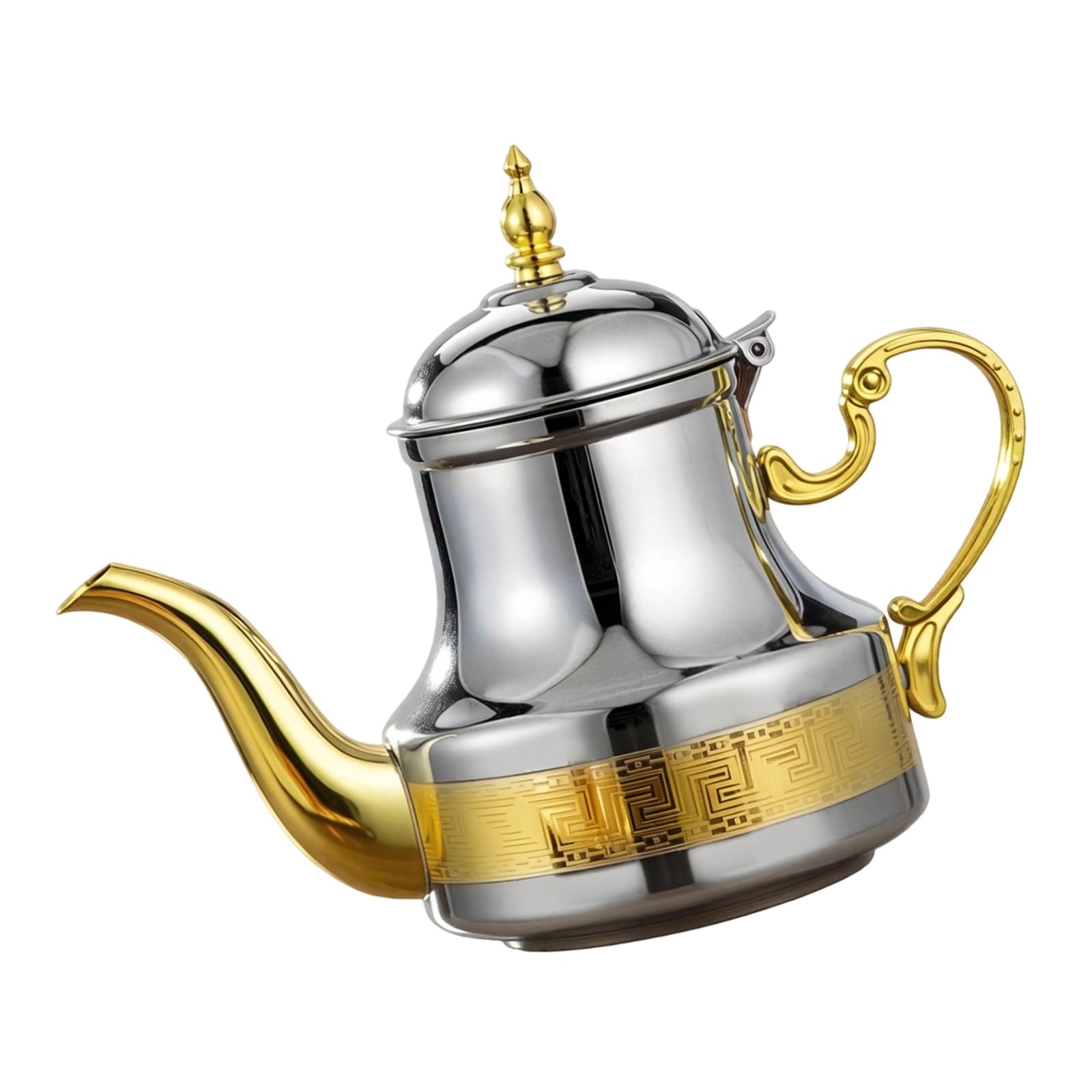 Oxxggkao Design 1.2L Stainless Steel Tea Pots Ideal for Gifting Traditional Middle East Teapot