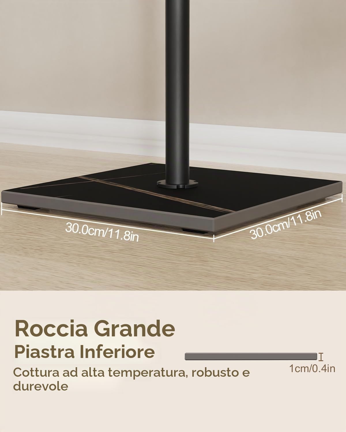Appendiabiti da Terra, per Vestiti, Cappelli, 30x30x176 cm, Nero | Porta Abiti da Terra, Attaccapanni a Doppia Colonna, Pratico Appendino da Terra, Stabile Base in Piastra Quadrata