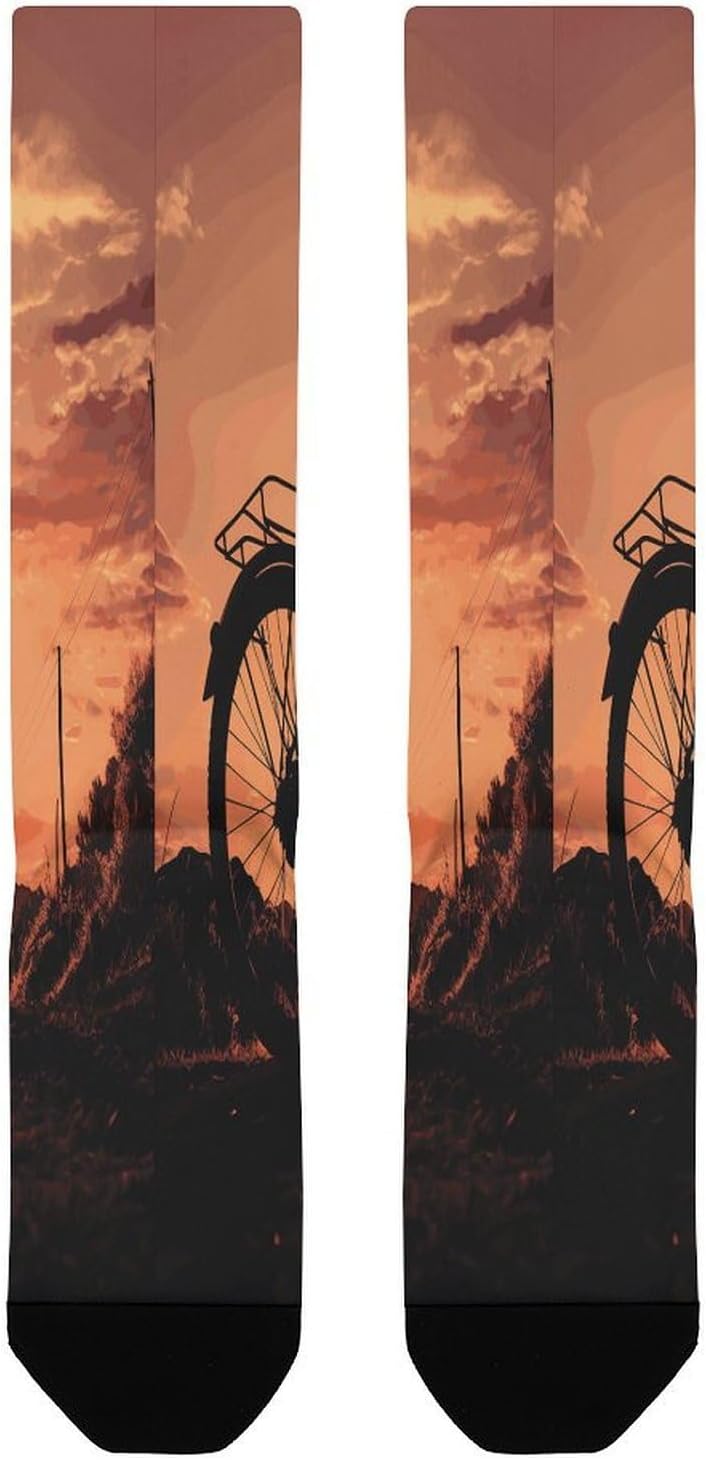 Road Bicycle Socks Hiking Boot Socks Casual Knee High Sock Cozy Outdoor Sport Socks for Women Men