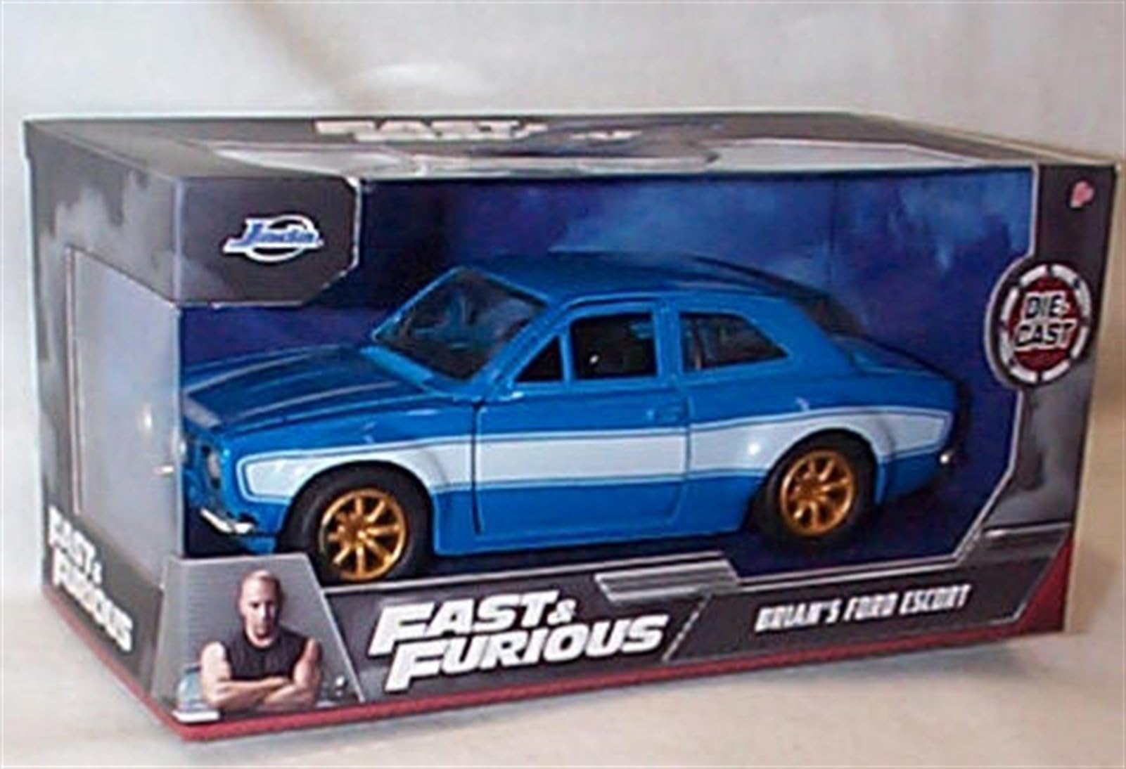 Jada FAST & FURI0US blue/white brian's F0RD escort vehicle car 1:32 scale diecast model
