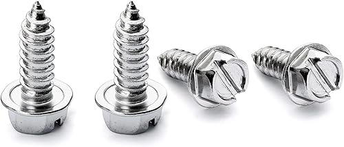 4 tornillos para matrícula, pernos de matrícula de vehículos domésticos, tornillos de acero inoxidable a prueba de óxido, kit de tornillos para