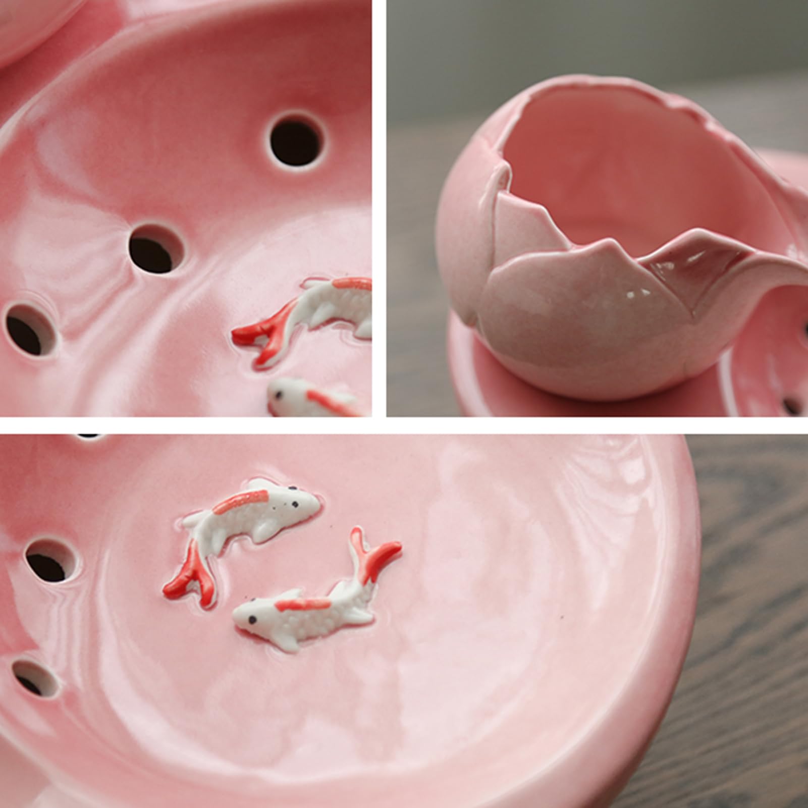 Neigbarer Katzennapf Wasserspender für Haustiere Katzenfutternapf Schwerkraft-Futterspender für Kaninchen Katze Welpe Meerschweinchen Chinchilla Vogel (Rosa)