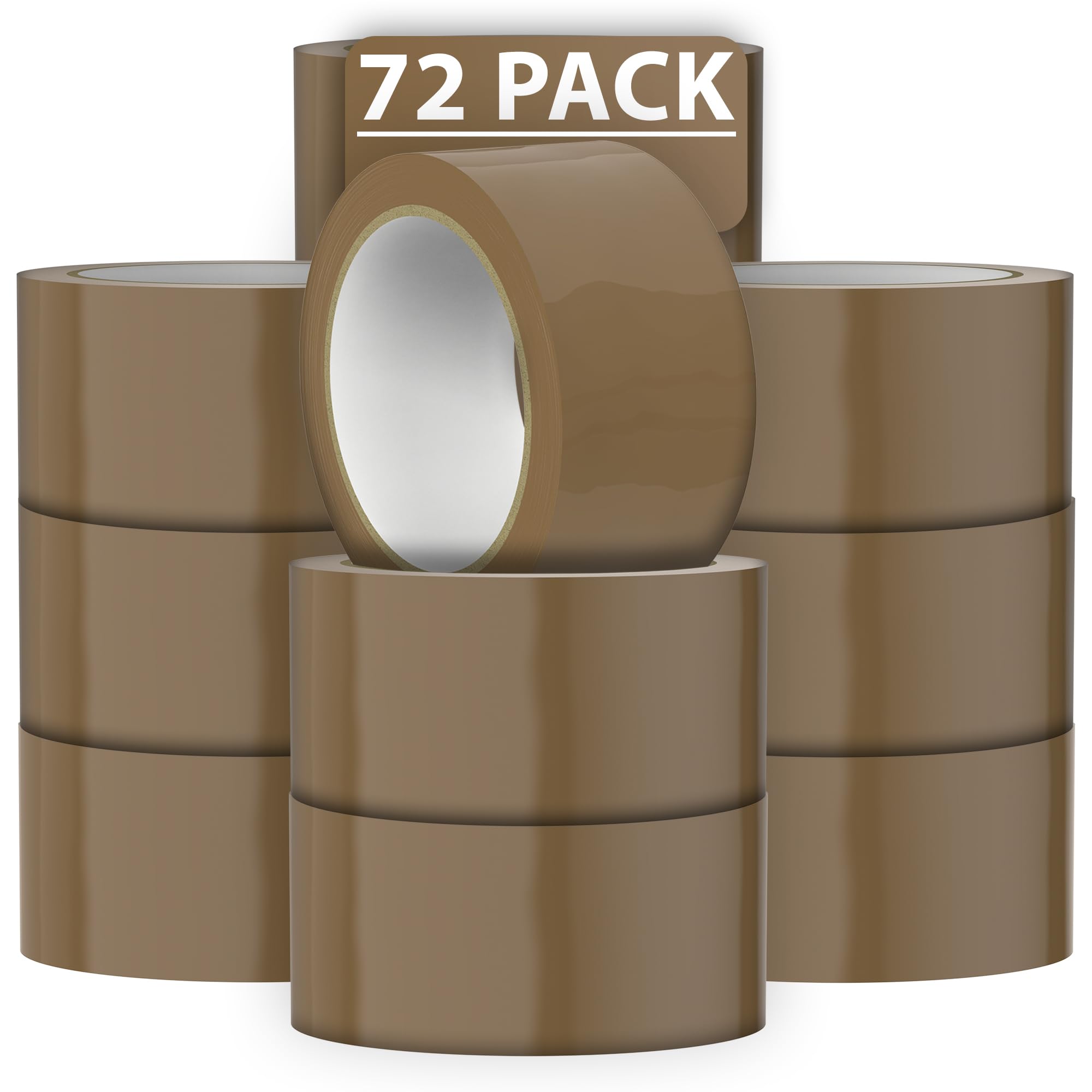 Right Pack Heavy Duty Packing Tape Brown (48MM x 66M) | Packaging Tape | Parcel Tapes | Secure Sticky Sealing Tapes for Parcel Boxes, Large Postal Bags, Packing Boxes (72)