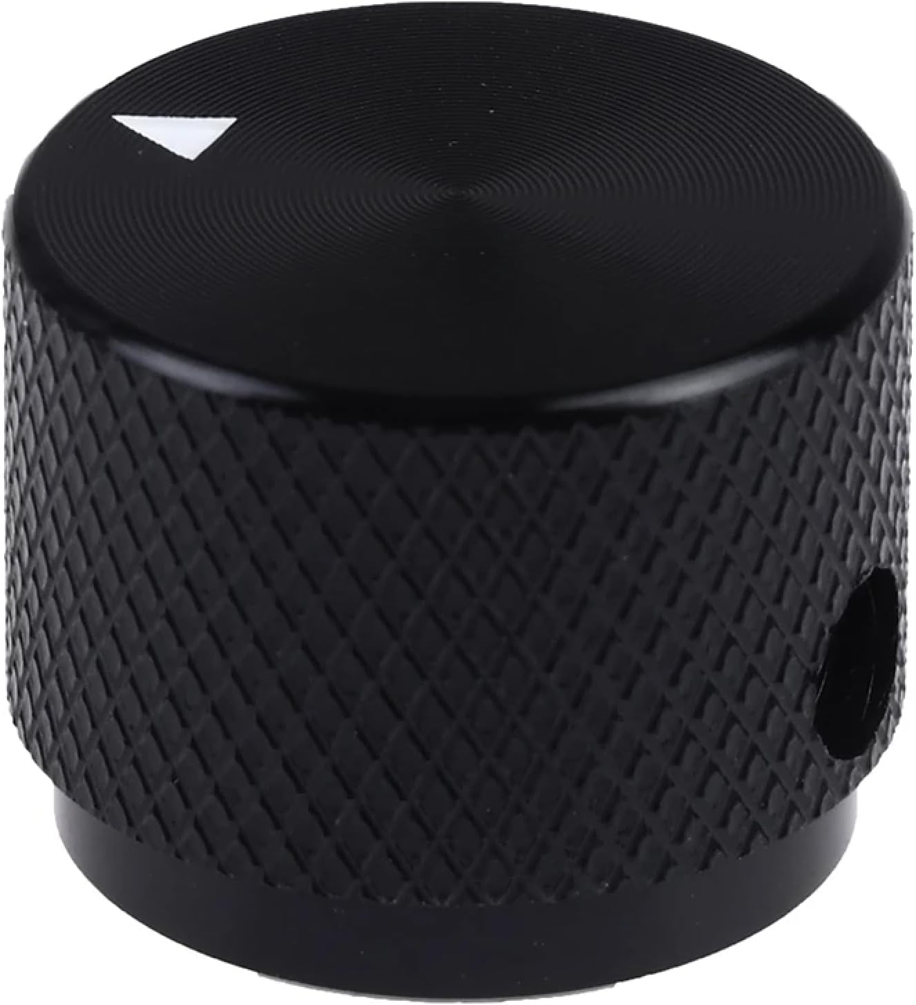 1pc 6mm Machined Aluminum Alloy Rotary Encoder Potentiometer Volume Control Knob for Amplifier - Cylindrical Knurled Diamond Shaft Design in Silver, Black, Blue, Red, Golden