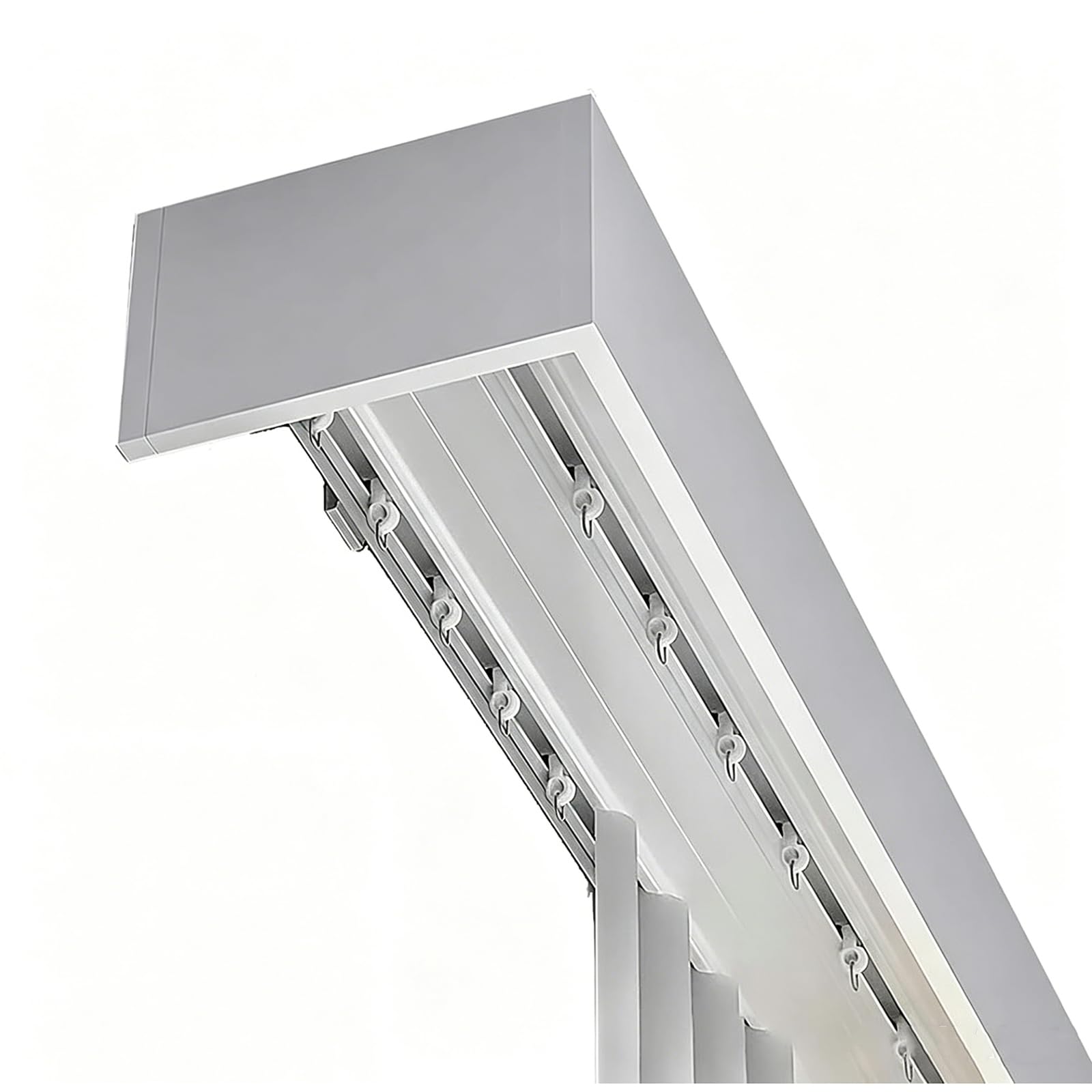 DLLDQBD Curtain Pelmet Box Blackout Double Curtain Track Ceiling/Wall Mount Curtain Rod TCover Box Frame, Drapes Rail Cover(Size:5.6FT/170CM,Color:Top Mount)