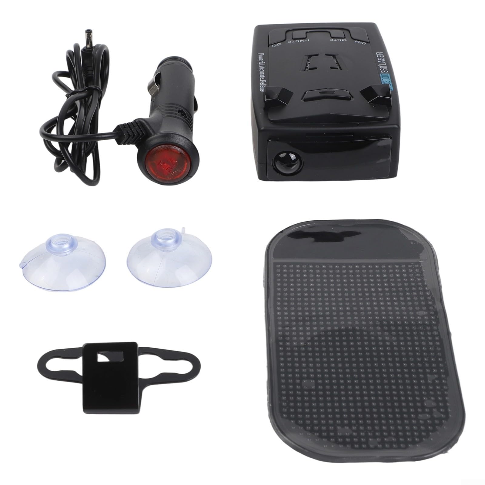 Detector de vehículos LongRange de 360 grados con notificaciones de voz para cámaras de velocidad y riesgos potenciales, apoyando la conciencia del conductor y la carretera para la seguridad
