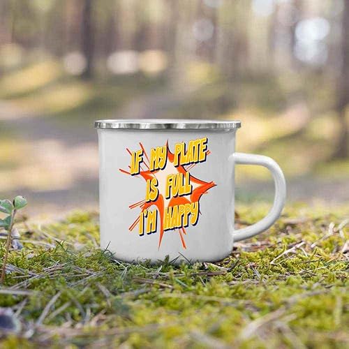 Miniatura 5 de Inspirational Gift Enjoy Life, Gift Ideas for Food and Drink Lovers - 12 Oz White Stainless Steel Camping Mug