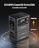 AFERIY P280 Portable Electric Station 2800W, 2048Wh Portable Battery Expandable to 10.24kWh, Fast Charging 1.5H, 220V-240V, Electric Generator for Domestic/Motorhome/Motorhome/Power Outage - 3