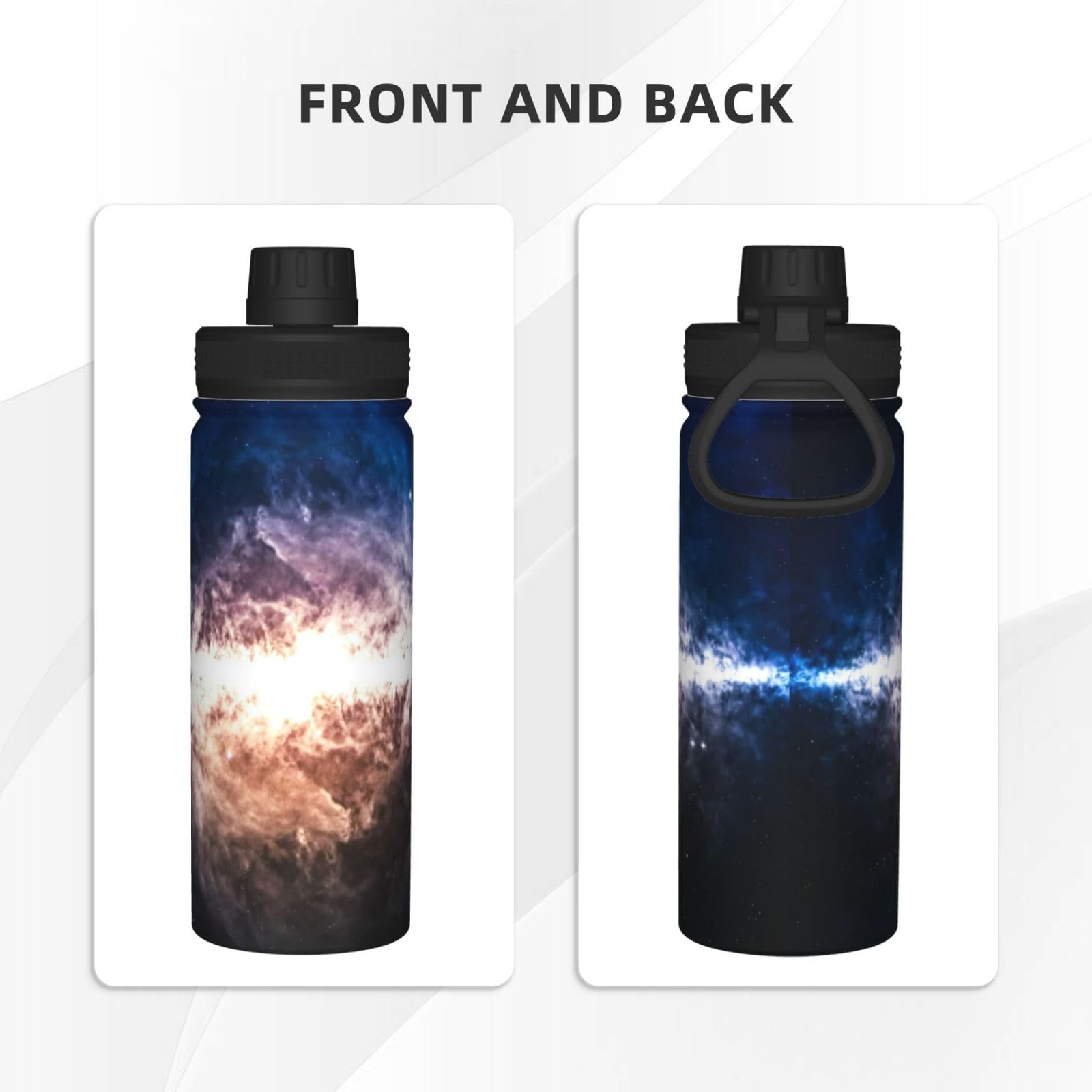 Galaxy Print Wasserflasche Edelstahl Isolierflaschen 18oz Sport Wasserflaschen für Männer Frauen
