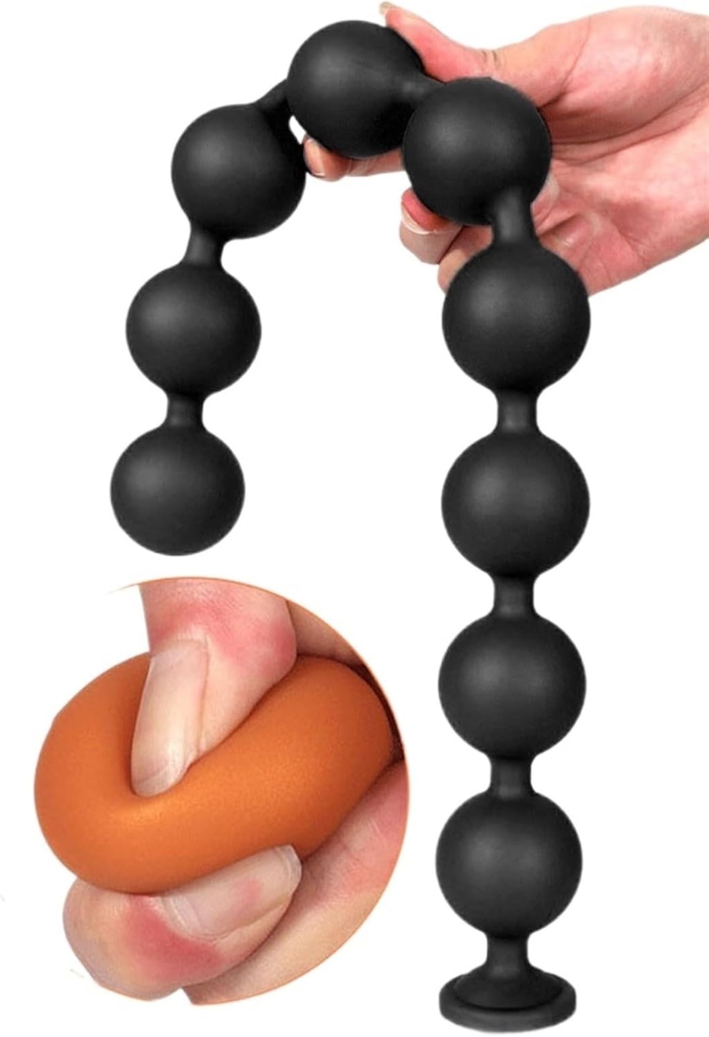 Anal Plug Huge Anal Beads Silicone Large Butt Plug Balls for Adults Toys for Woman Gay Men Anus Dilator (Color : 4 Balls XXXL, Size : A)