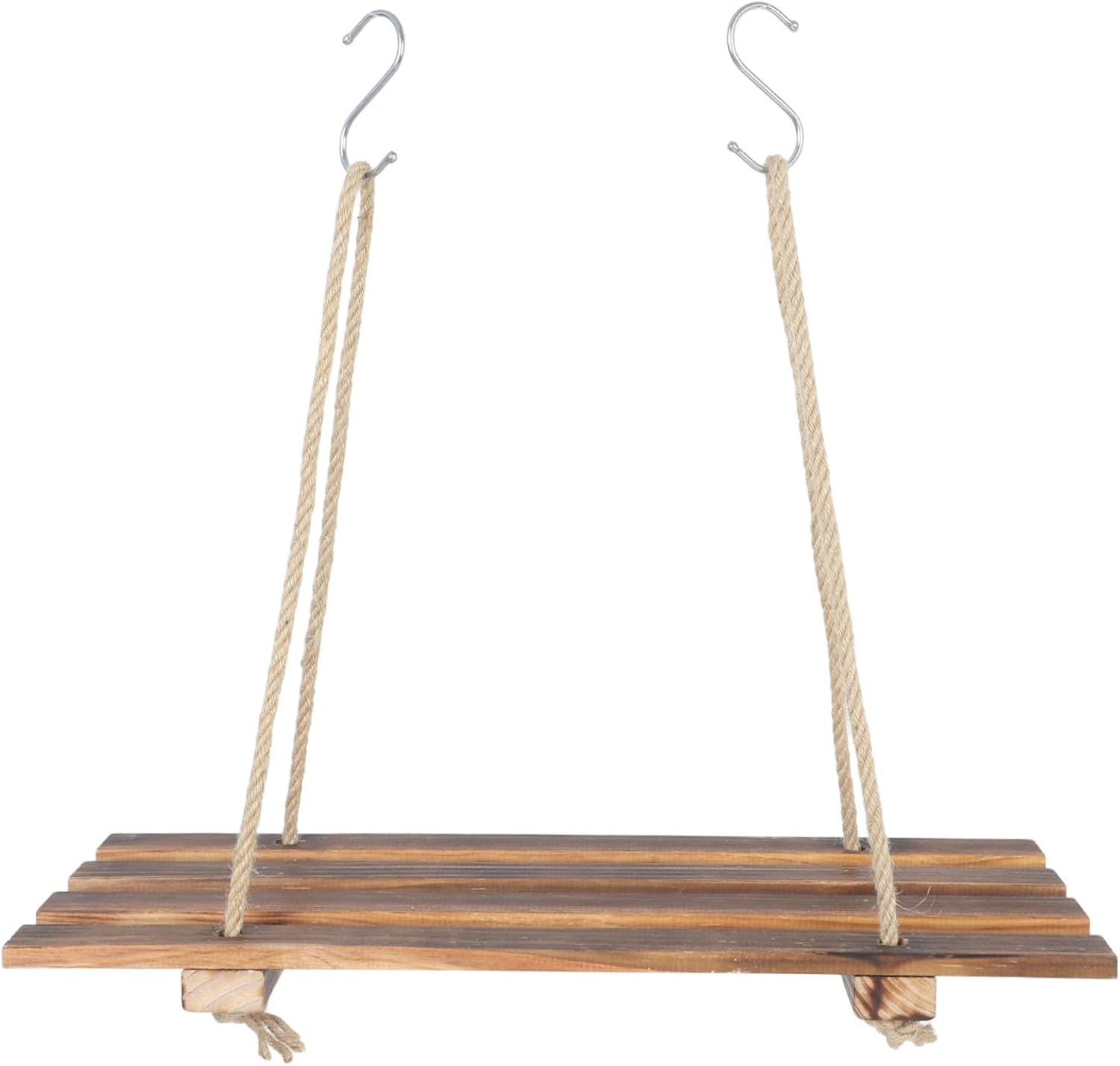 Hanging Wooden Plant Holder Shelf Indoor Display Stand for Windowsill and Balcony Railing Sturdy Design for Organizing and Showcasing Greenery
