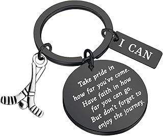 Ice Hockey Keychain Gifts Hockey Team Keychain Hockey Player Inspiration Gifts Ice Hockey Senior Gift for Boys Girls