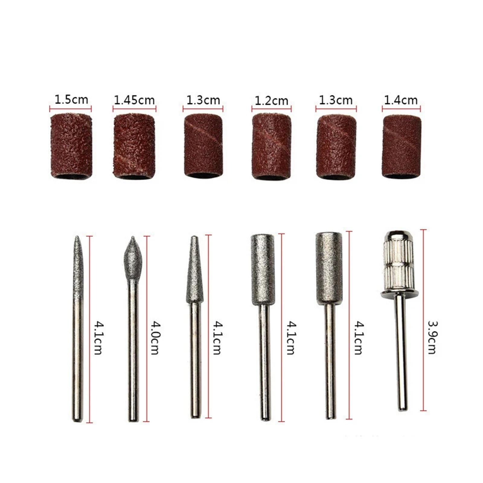 Nagelpolierkopf-Set, Schleifbandfeile, elektrische Bohrmaschine, Reparatur, Ersatz(2 sets)