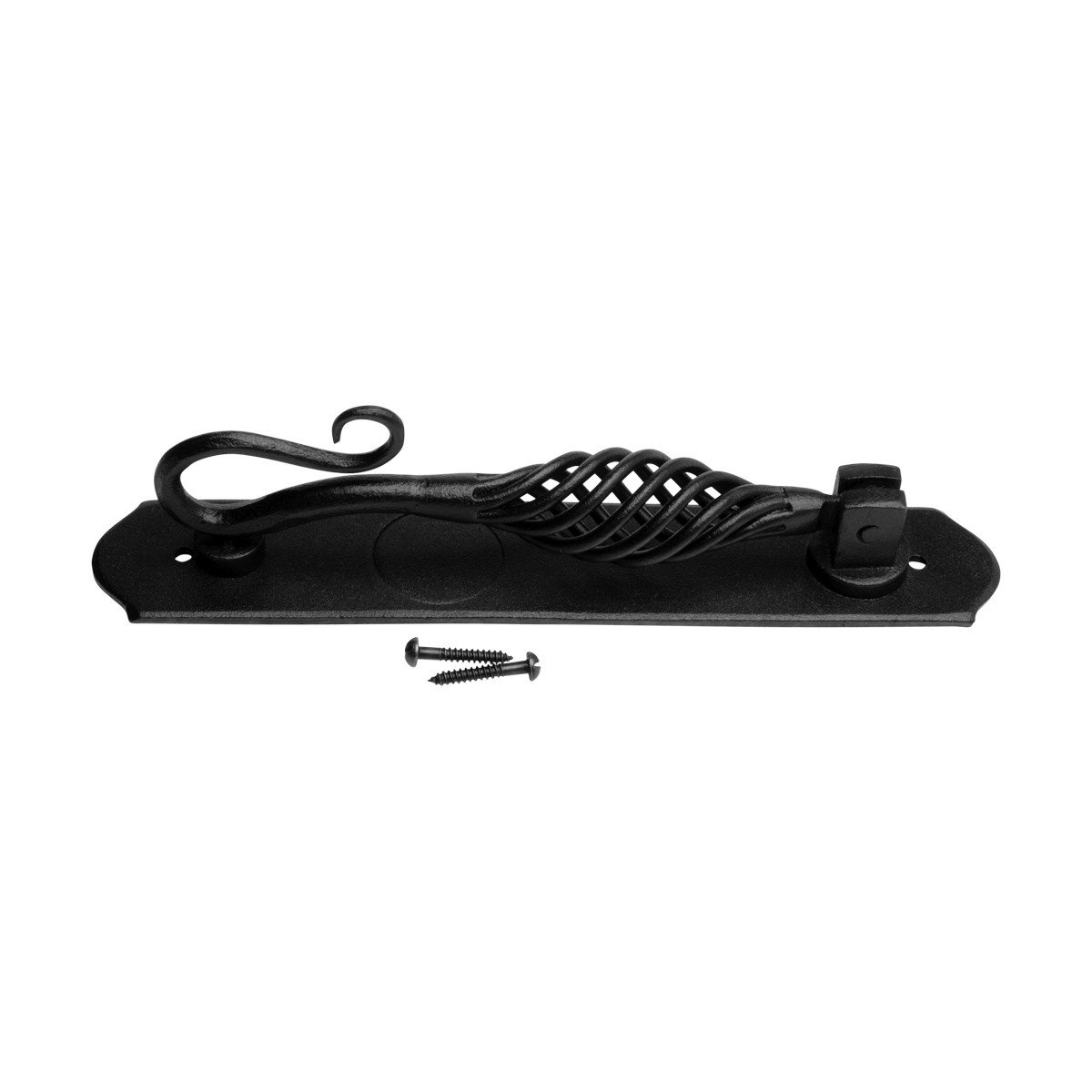 Llamador de puerta negro de hierro fundido 9 3/8 "x 1 5/8" W | renovador de suministro