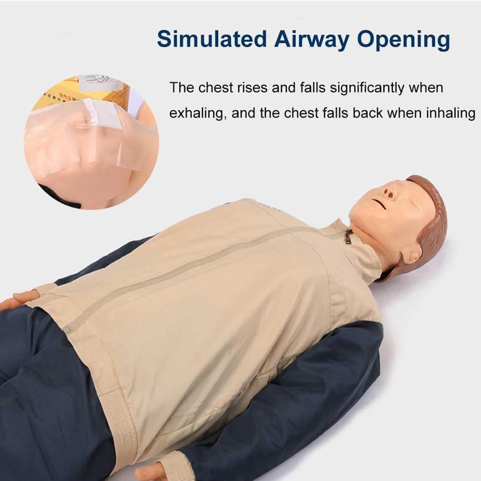 Kit de formation factice de mannequin de RCP, kit de mannequin de formation for adultes complet, modèle de formation à la compression thoracique, mannequin de réanimation de premiers secours for salle