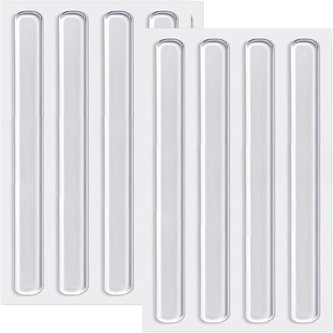 8 Piezas Parachoques para Muebles, Parachoques para Puertas de Gabinetes Transparentes de Silicona Tiras Adhesivas para Parachoques para Muebles 15 cm Parachoques para Muebles