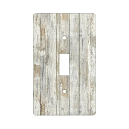 Wood Texture Pattern Light Switch Cover Wall Plate Decorative Single Toggle 1 Gang Kids Room Bedroom Bathroom Switches Wallplate Lightswitch