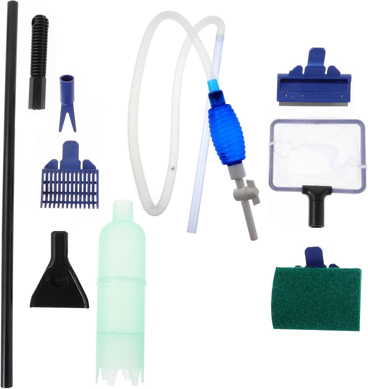 1 Set Aquarium Water Changer Fish Tank Cleaner Kit Includes Gravel Tool Long Handle Brush for Effortless Daily Maintenance and Water Changing Prevents Fish