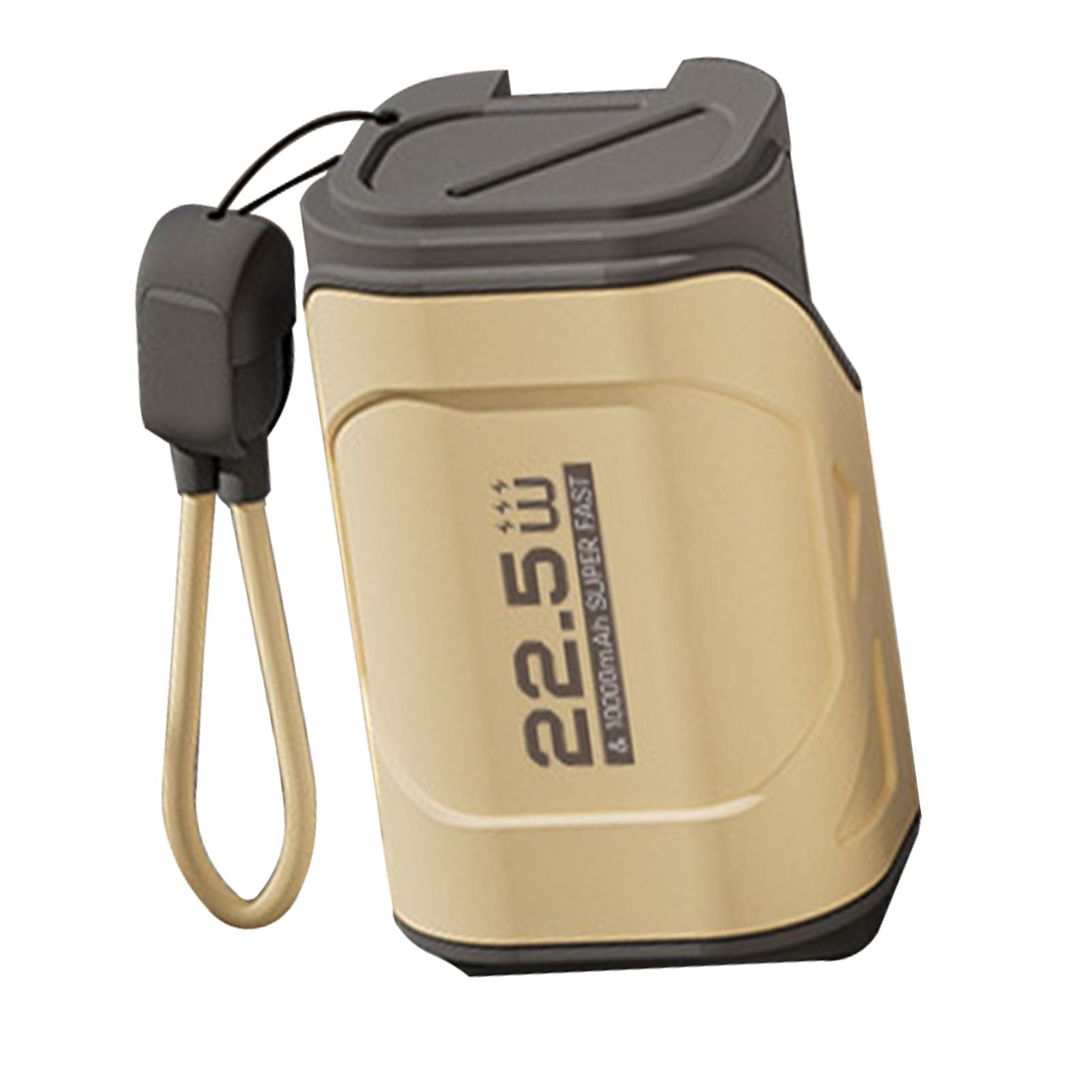 Power Bank da 10000 MAh con Presa a Muro CA e Cavo di Ricarica Portatile a Ricarica Rapida per Dispositivi IOS Batteria Esterna Compatta da Viaggio per L'uso OnTheGo (Giallo del deserto)