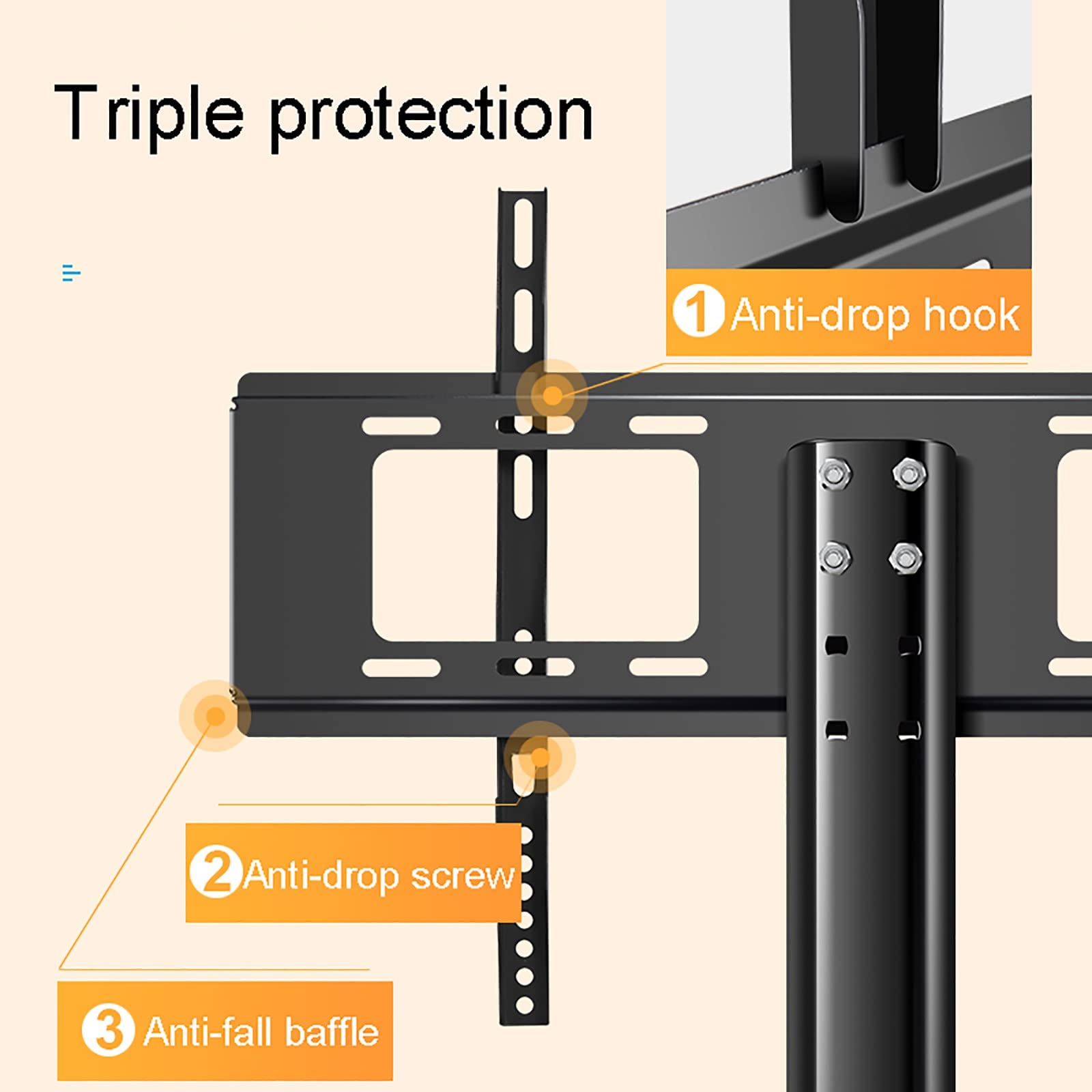 YCQYM Soporte para TV de Altura Ajustable Base de Vidrio Templado Se Adapta a televisores de Perfil bajo de 3255 Pulgadas Ideal para Uso en Esquinas y dormitorios Soporte de Pared Resistente para una