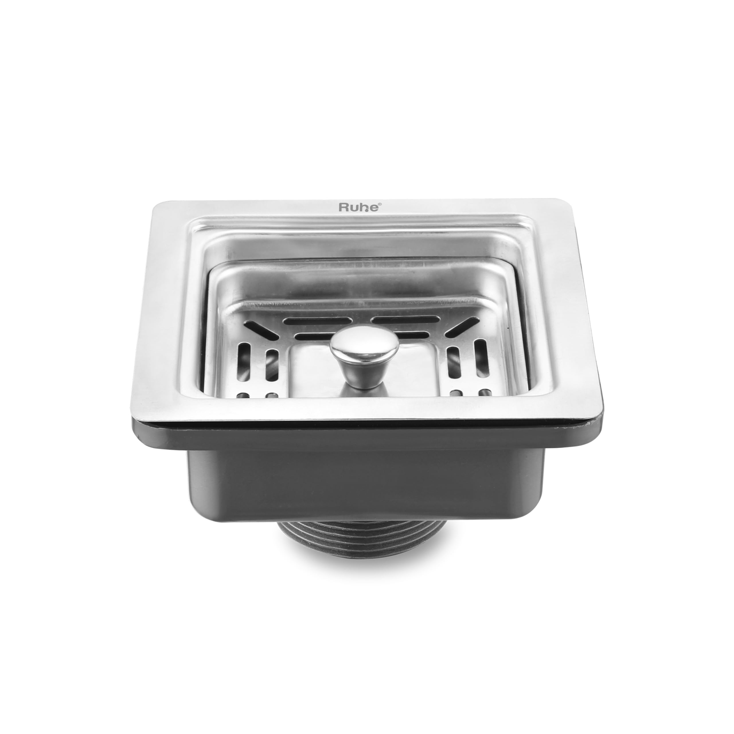 Ruhe® Square Sink Coupling for Kitchen Sink (4.5 Inches) | Stainless Steel Kitchen Sink Coupling Drain Outlet and Connector | Rust-Free, Corrosion-Resistant | Silver-image-10