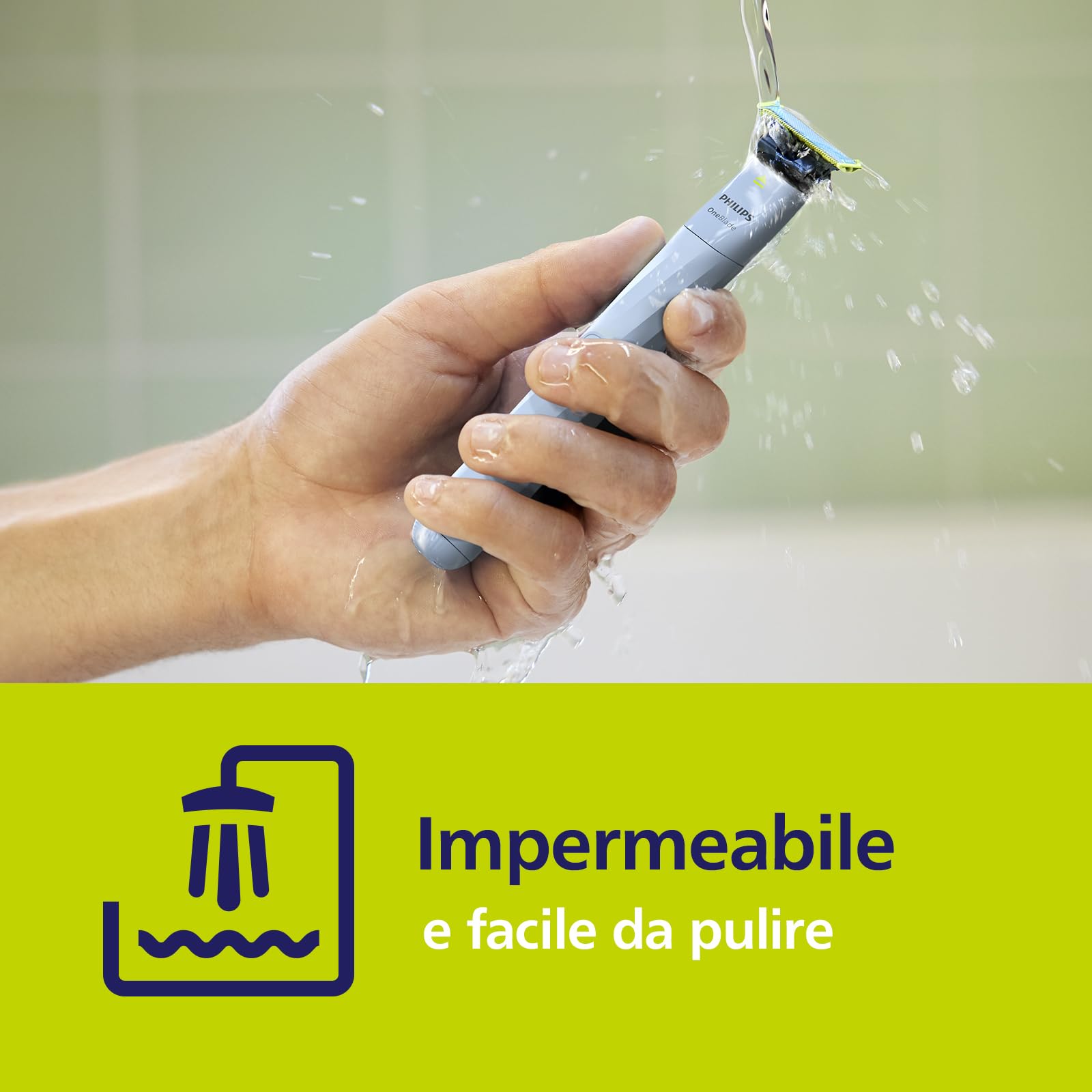 Philips OneBlade First Shave Autentico Sistema di rasatura elettrico ibrido per ragazzi, modello QP1324/30