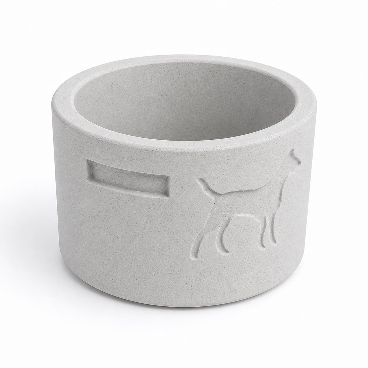 VR Prefabricados Comedero y Bebedero de Hormigón Antivuelco para Perros | Antimordeduras | Resistente para Exterior | Fabricado en España | Diseño Premium | Terminado a Mano.