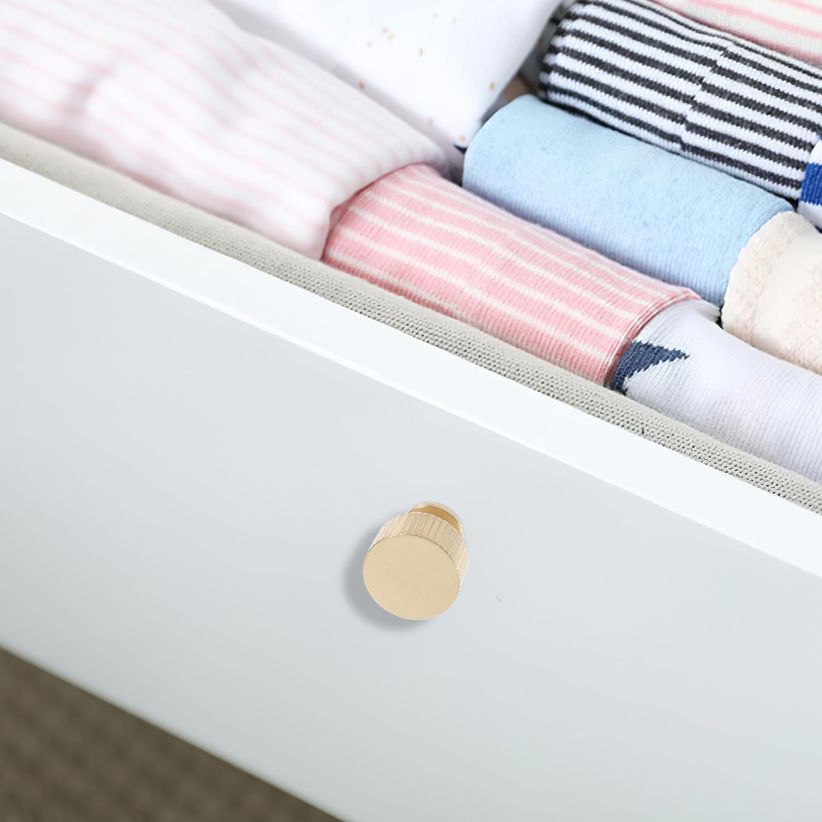 Pomelli per Mobili in Ottone 5 Pezzi Manopole Rotonde per Cassettiere e Armadi da Cucina Stile Europeo Montaggio Semplice per Porte e Mobili