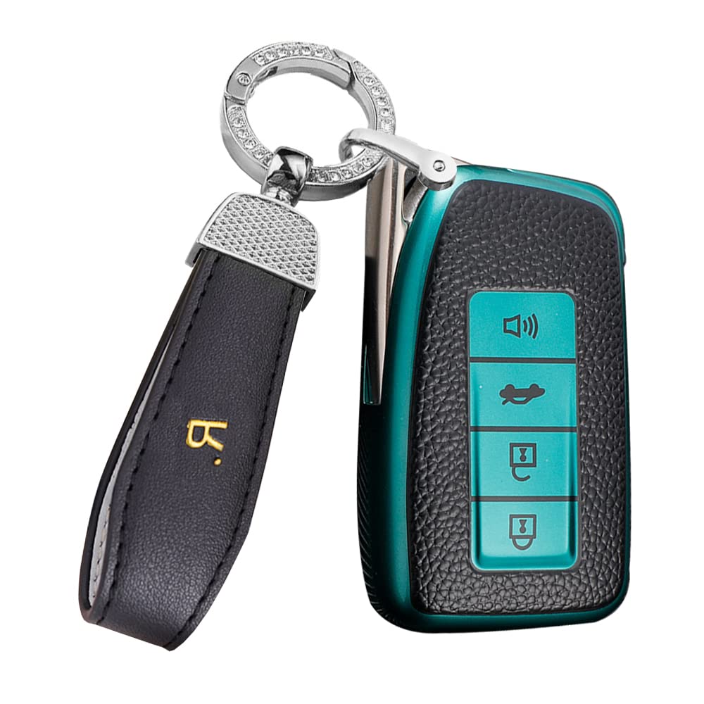 HIBEYO Custodia TPU Morbida E Portachiavi Per Chiave Auto Lexus: Colore Bianco, Protezione Elegante Per ES, RX, NX E Altri Modelli - 2