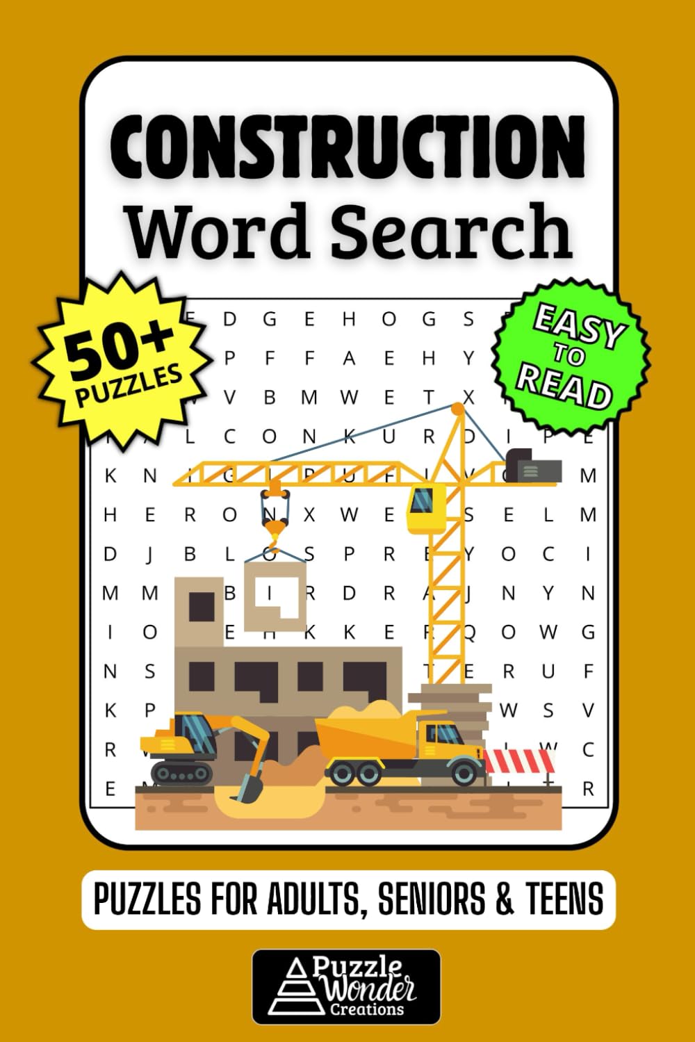 Construction Word Search Puzzle Book: Puzzles of Building Tools, Heavy Equipment & Trades! ✨📖