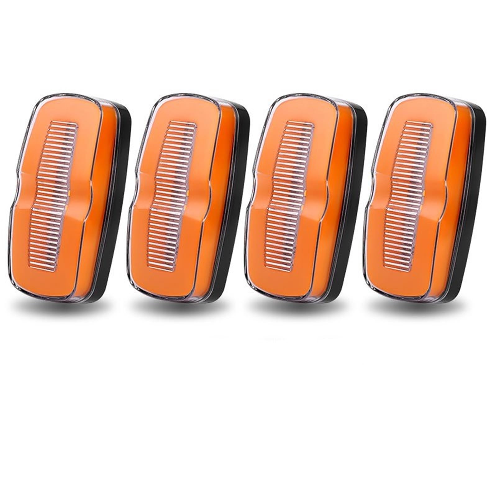 Marcador lateral Indicadores LED De Posición Lateral Para Remolque Camión Luz Señal Giro Trasera Advertencia Freno 12V 24V Para Tractor ATV UTV Intermitentes Laterales(4pcs Yellow light)