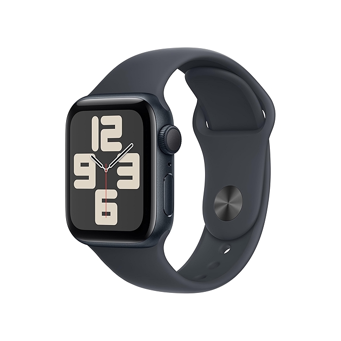 Apple Watch SE（第二代）GPS智能手表，深夜铝制表壳，深夜运动表带，支持健身与睡眠追踪、碰撞检测、心率监测，防水。