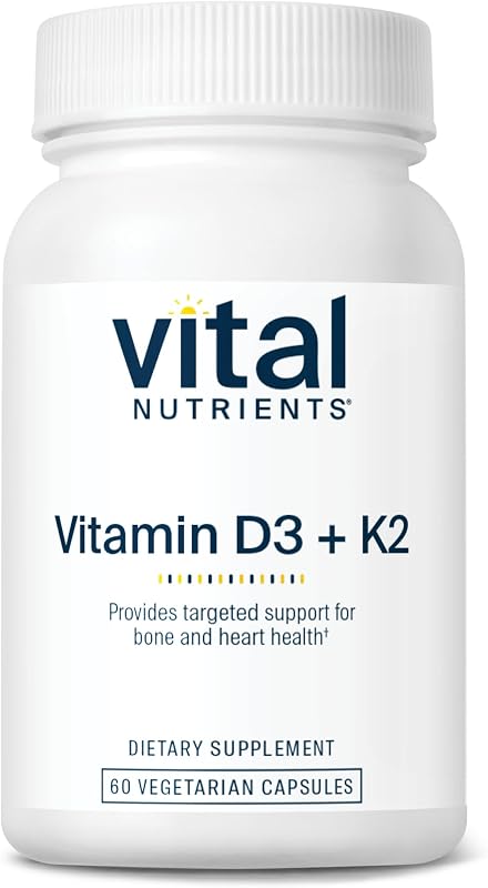 Vitamin D3 + K2 | 2000 IU | Vitamin D3 K2 Supplement | Vitamin D Complex for Healthy Calcium Levels, Muscle & Bone Health | Gluten, Dairy, Soy Free | 60 Capsules